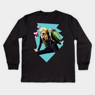 one piece - sanji Kids Long Sleeve T-Shirt